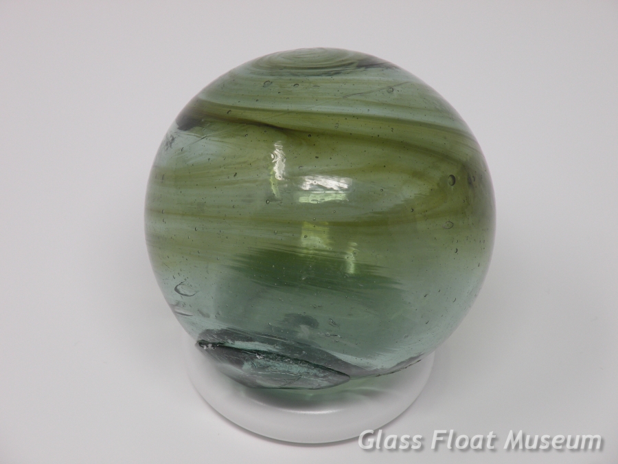 Amber Green Swirls, 3" Float