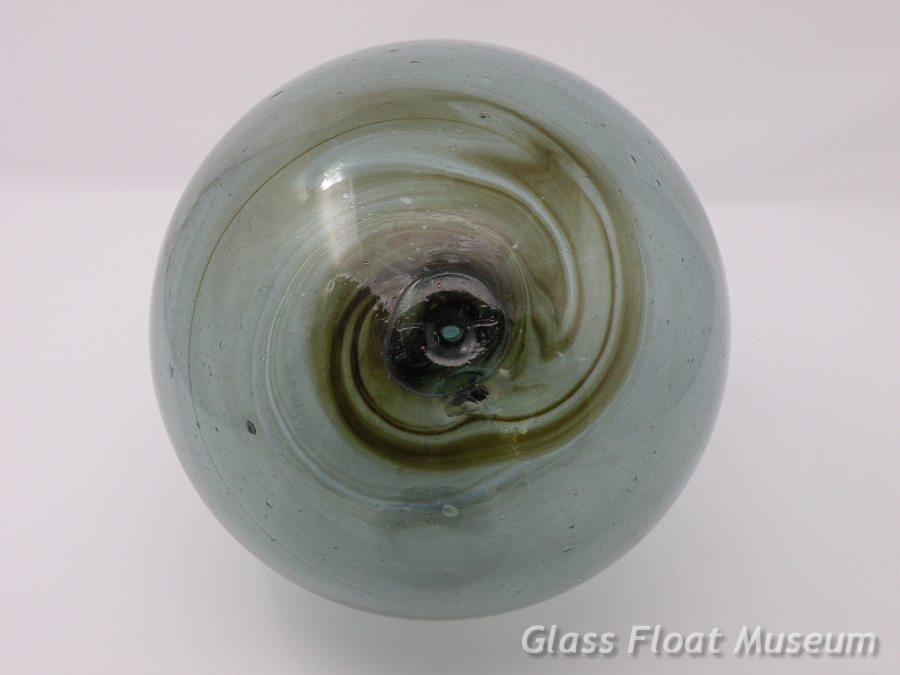 Amber Green Swirls, 8 1/4 Inch