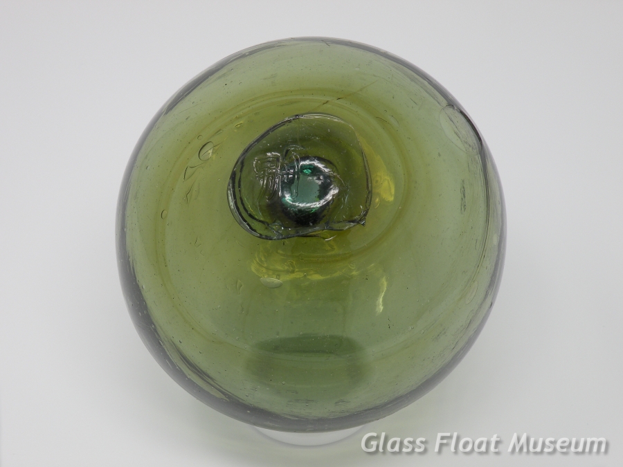 WP #174, Betsu, 旭, Amber Green Swirls, 6 Inch