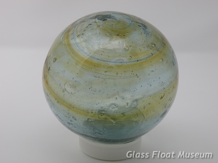 Yellow &amp; Blue Swirls, WP #81, 3 1/2 Inch